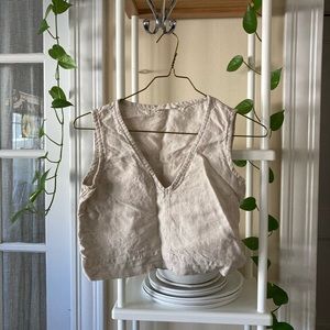 Elizabeth Suzann Polly Crop in Flax